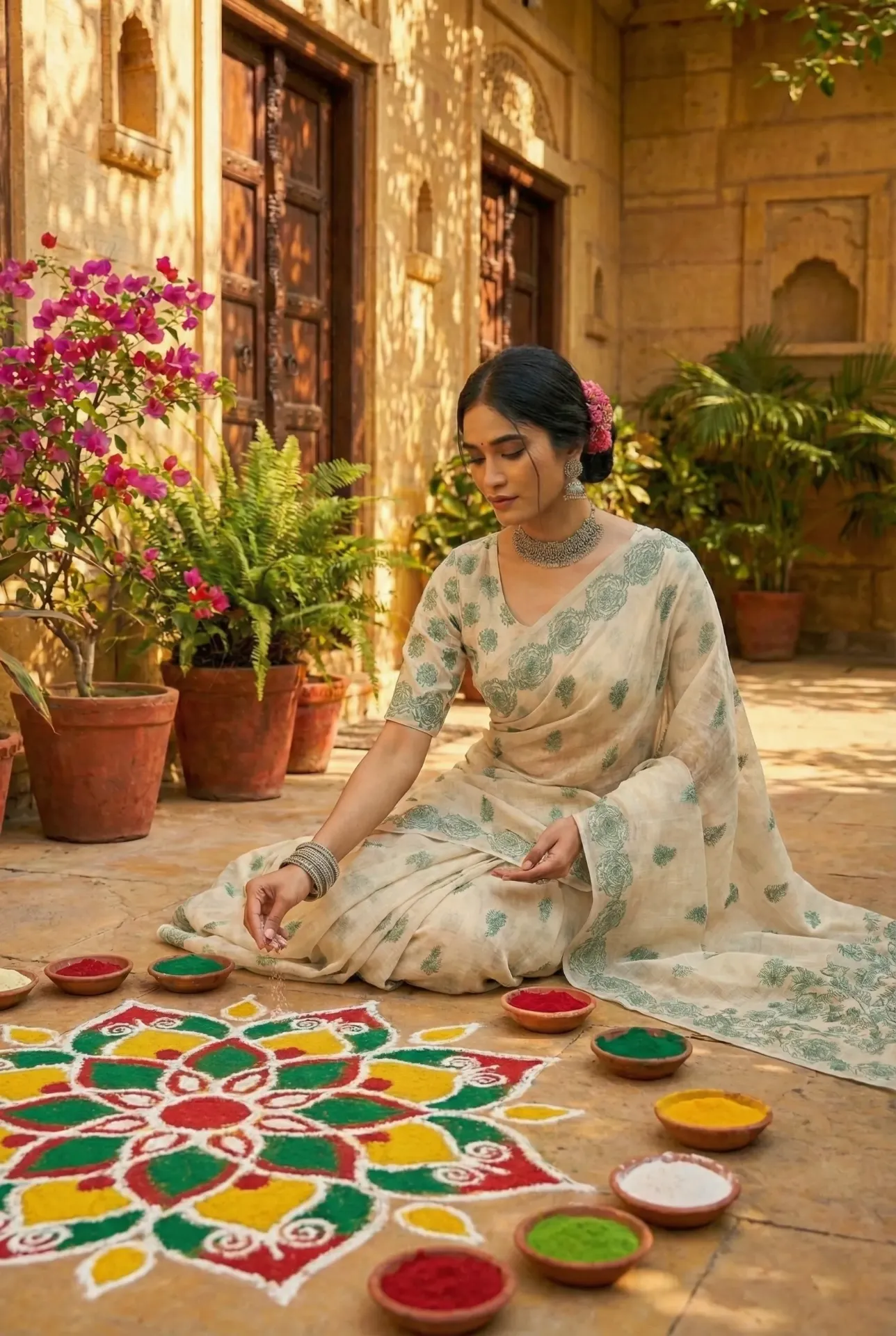 White Moonveil Silk Saree